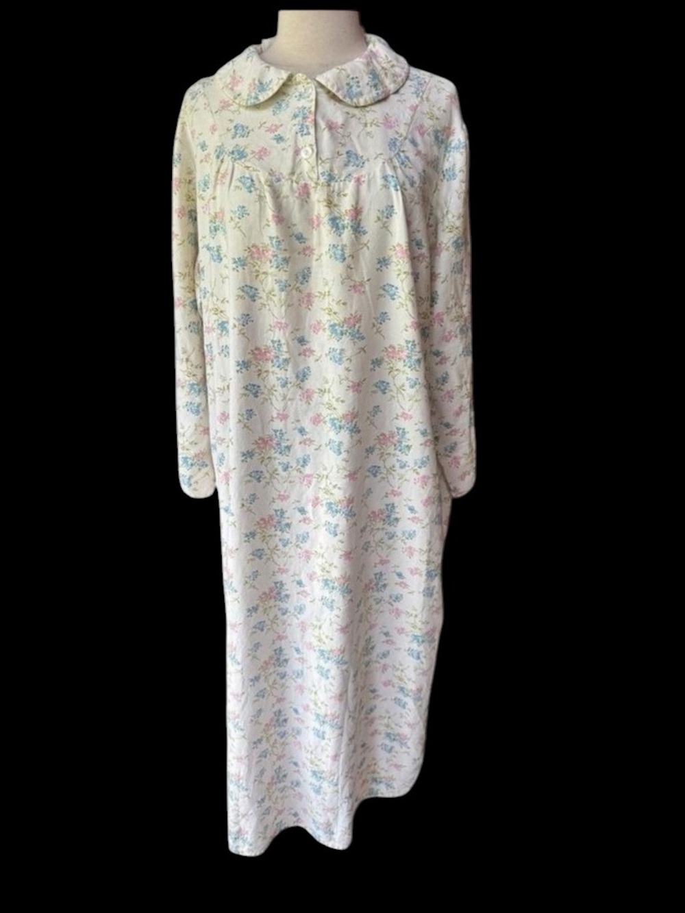 1970s Sears 100% Cotton Floral Nightgown